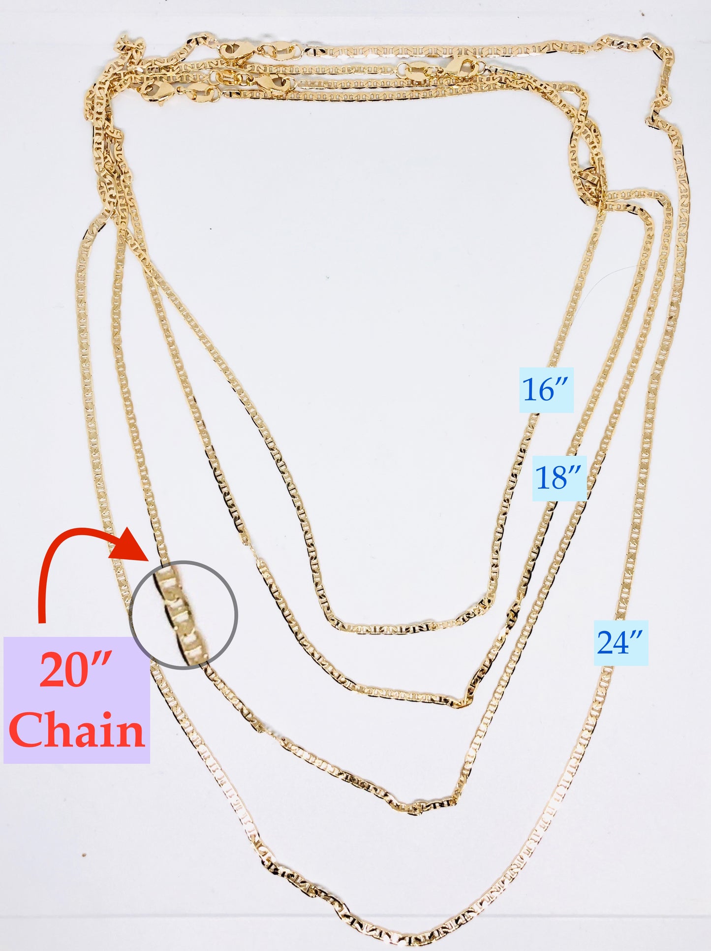 Mariner Gold Filled Chains (Choose Your Length)