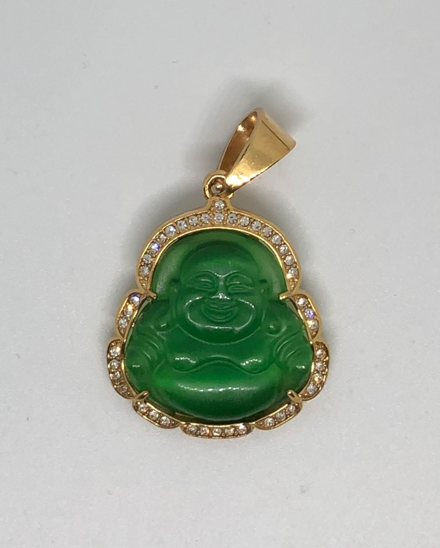 Cat Eye Jade Green Buddha