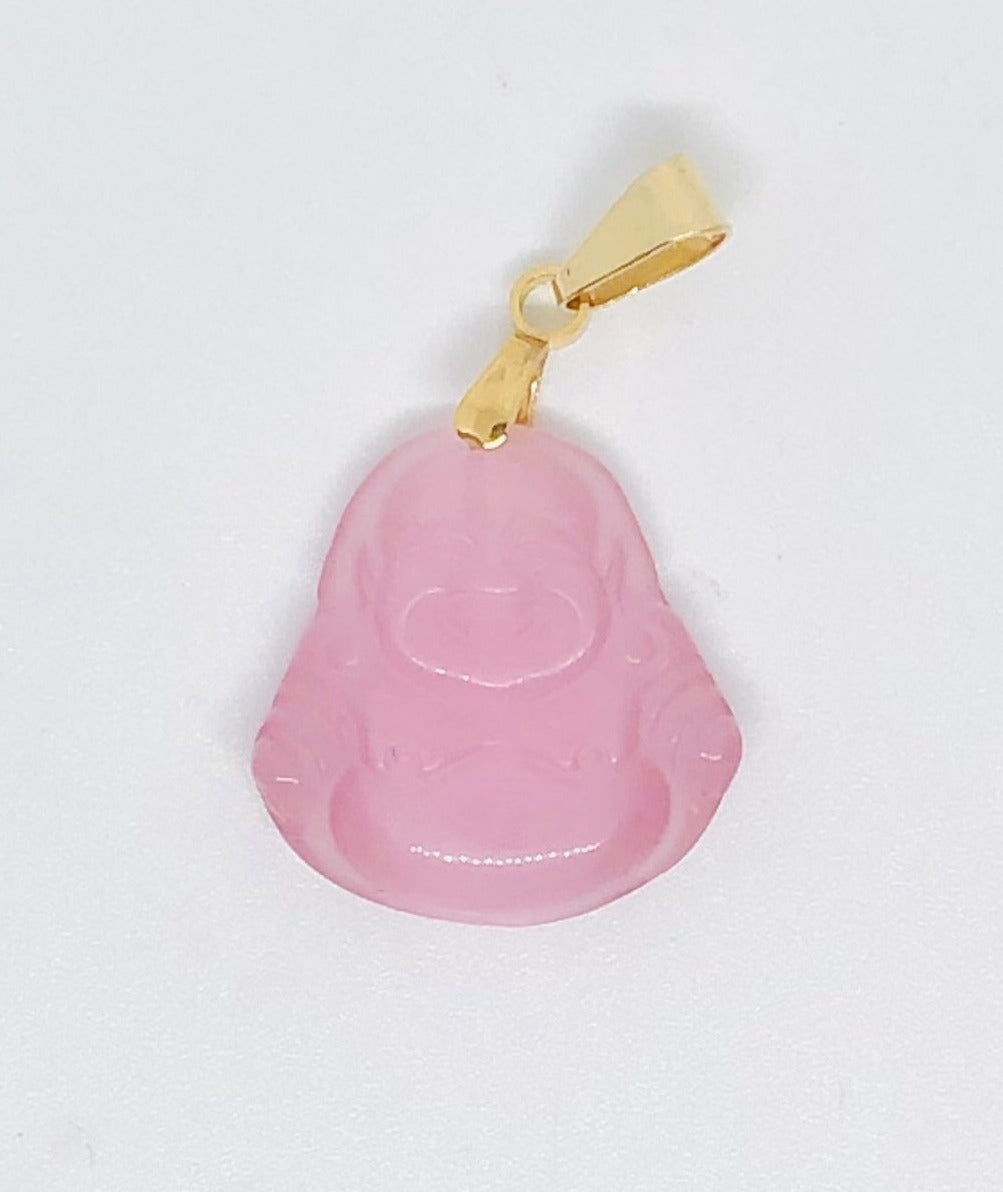 Frameless - Pink Cat Eye Happy Buddha