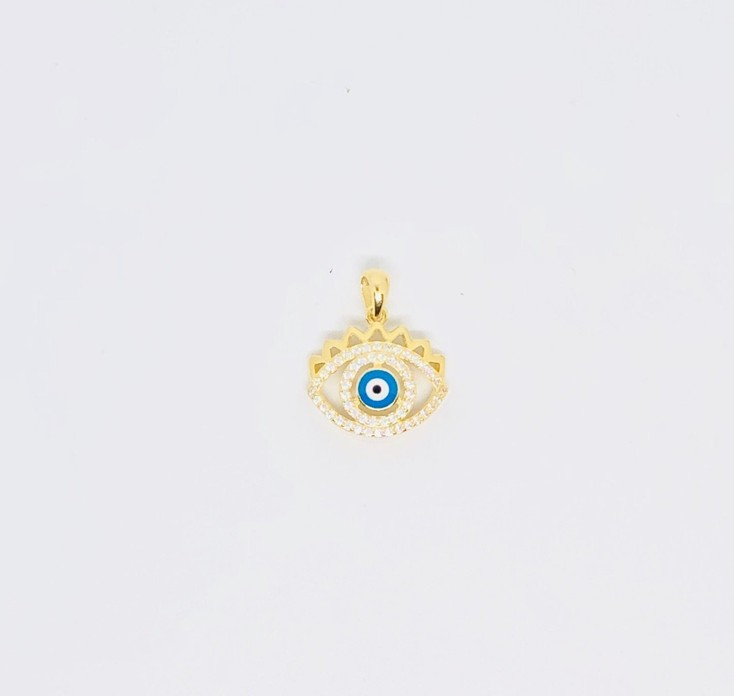 Crown Evil Eye Pendant