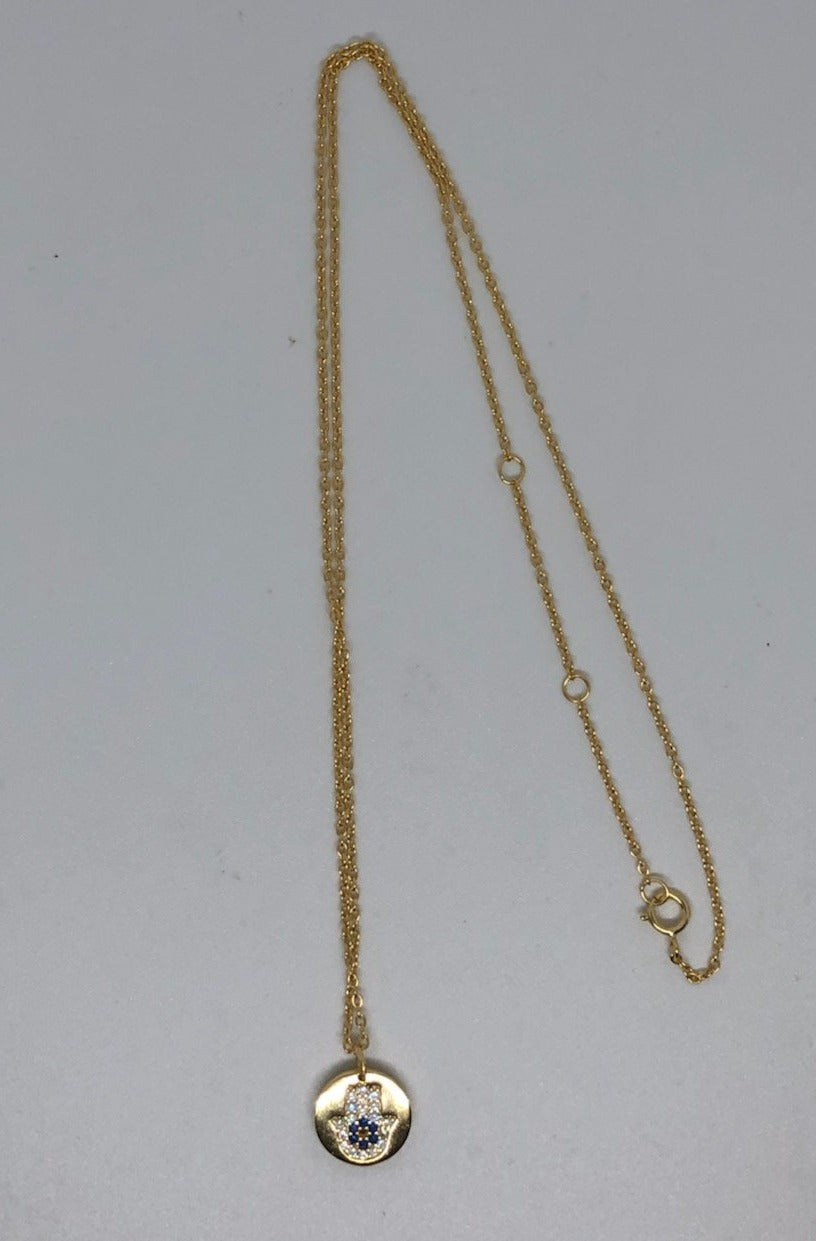 Hamsa Evil Eye Necklace