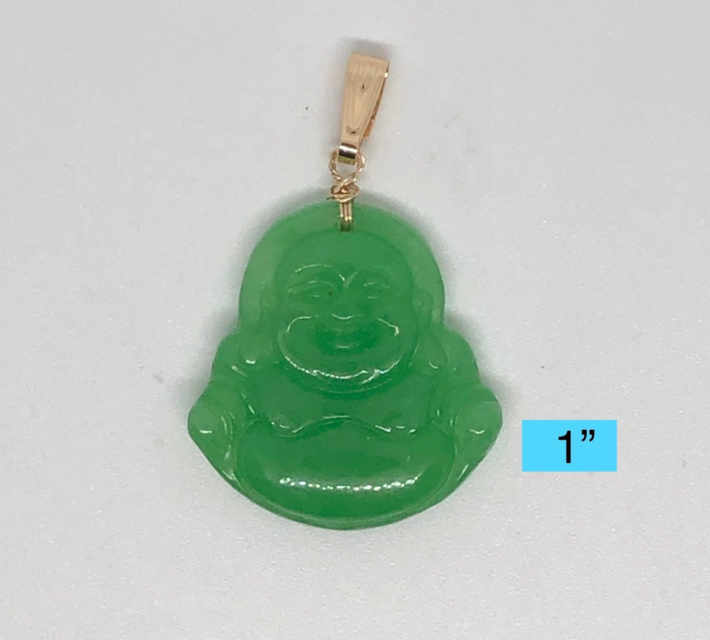 Frameless Light Green Jade Buddha