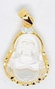 Clear Quartz Buddha (Two CZ) (Mini Size)
