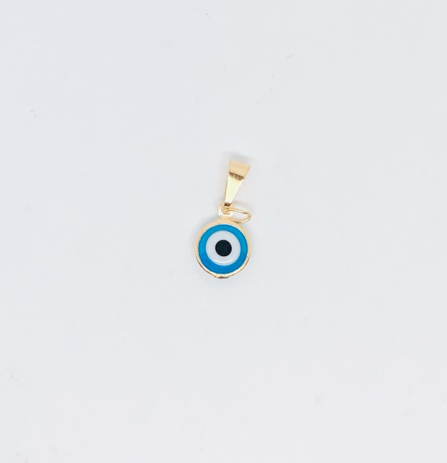 Sky Blue Evil Eye Pendant With Chain