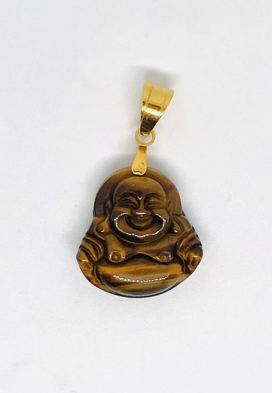 Frameless - Tiger Eye Happy Buddha