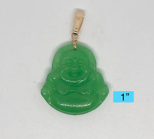 Frameless Light Green Jade Buddha